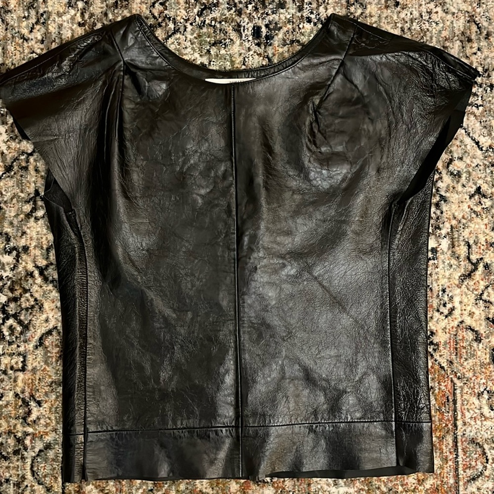 Humanoid Leather (100% genuine) Short Sleeve Top - Like New